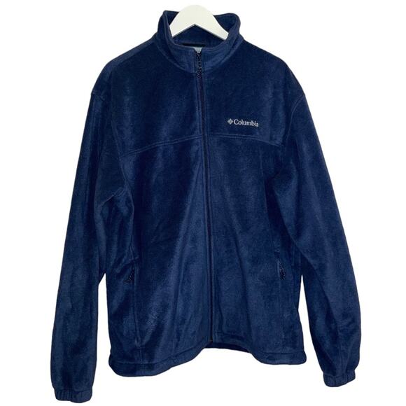 Columbia Blue Men’s Mountain 2.0 Full Zip Warm Fleece Jacket Sweater XL Like New - Picture 2 of 11